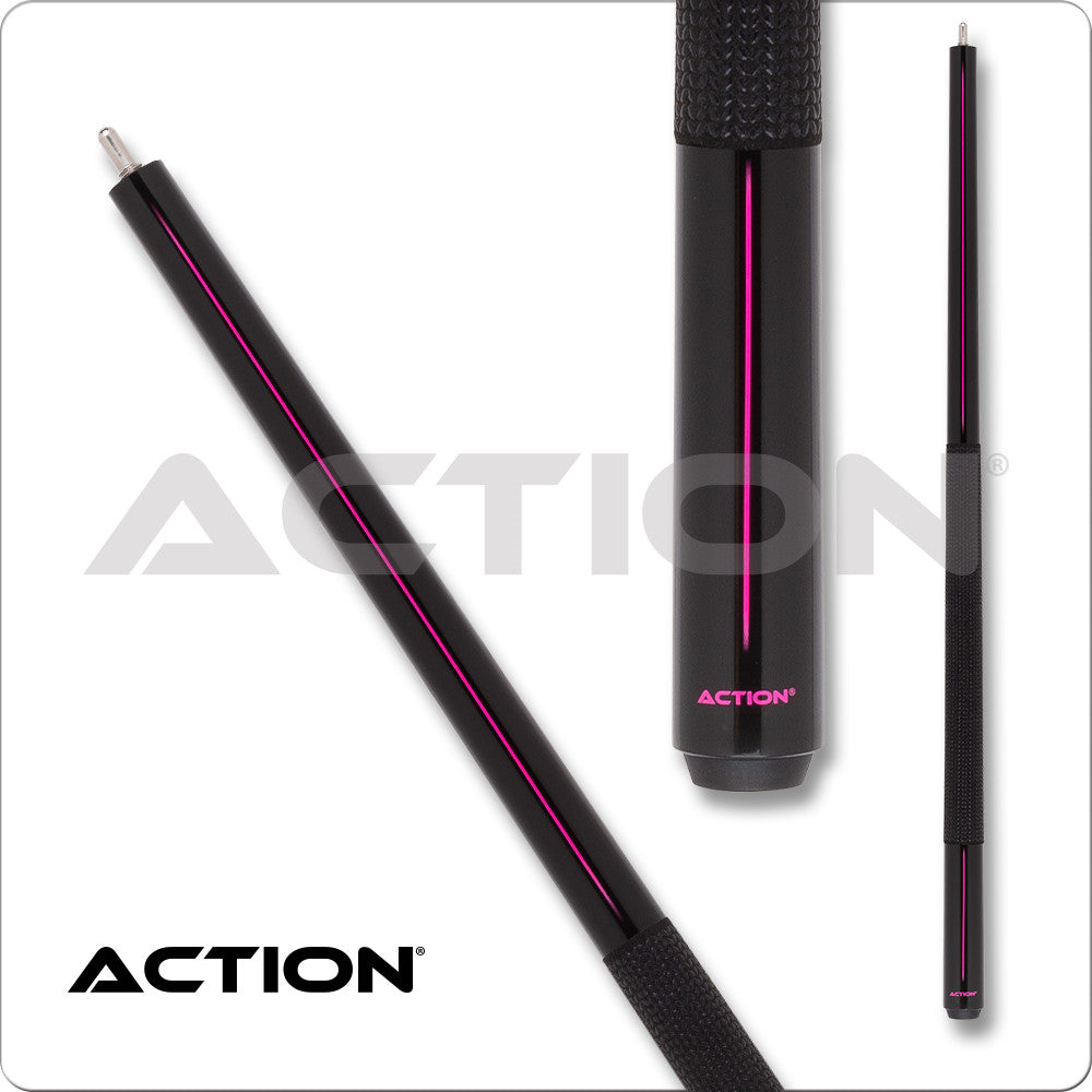 Action ABK10 Black with Pink Stripe Break Cue - 25oz! New! Free Shipping!