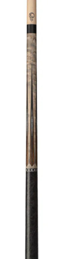 Lucasi LZC57 Custom Pool Cue Matte Grey Maple Bocote Leather Wrap