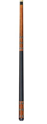 Dufferin Curly Maple Blue Recon Pool Cue, Leather Wrap, Tiger Tip, New