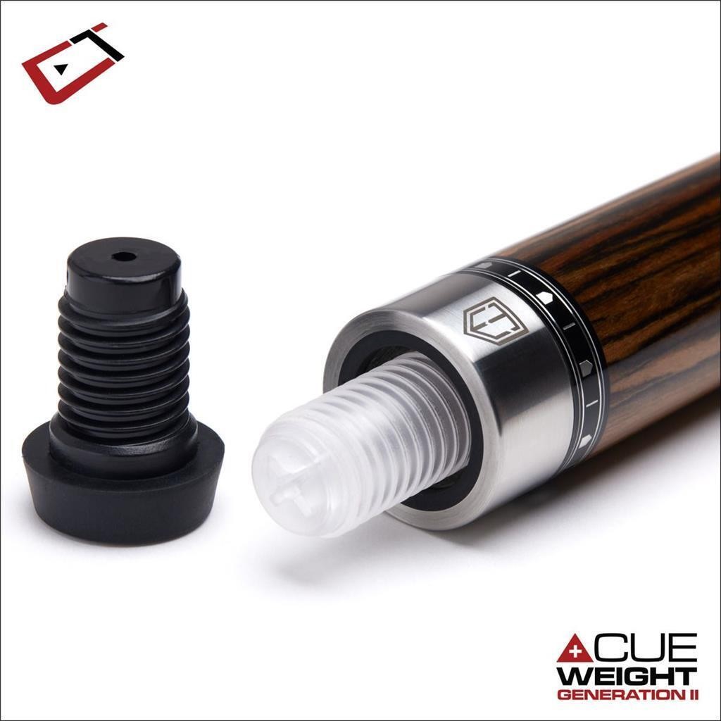 Cuetec Cynergy Truewood Ebony II Pool Cue 12.5mm Carbon Fiber Shaft No Wrap