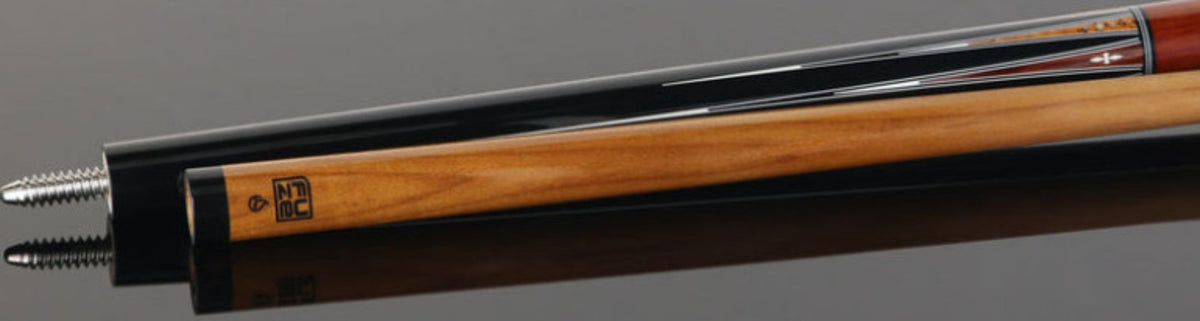Lucasi Professional Pool Cue Butt Midnight Black Thuya Burl Radial Pin