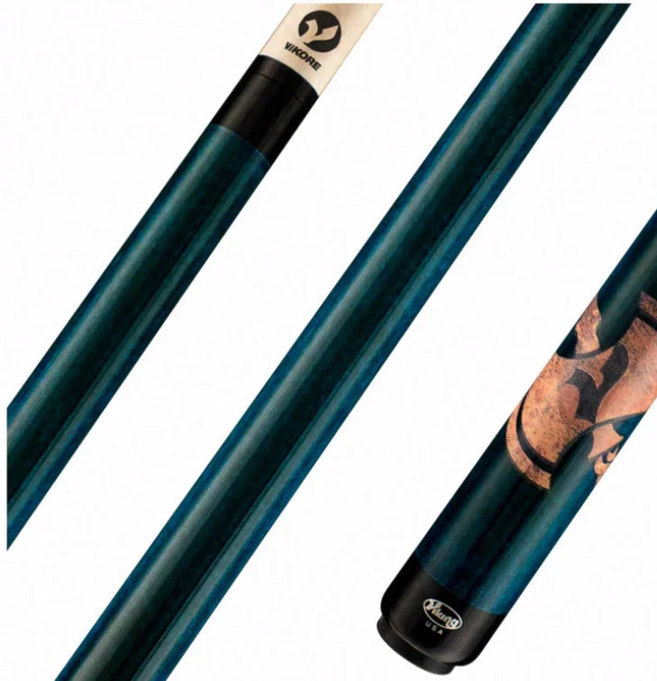 Viking Cues Axe Pool Cue Stick 12.25mm V Pro Shaft Teal Maple Made in USA