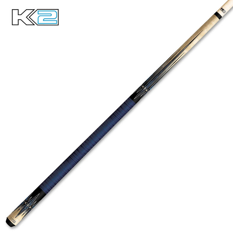 K2 KL81 Pool Cue with 12.5mm Low Deflection Shaft, Blue Black Gloss