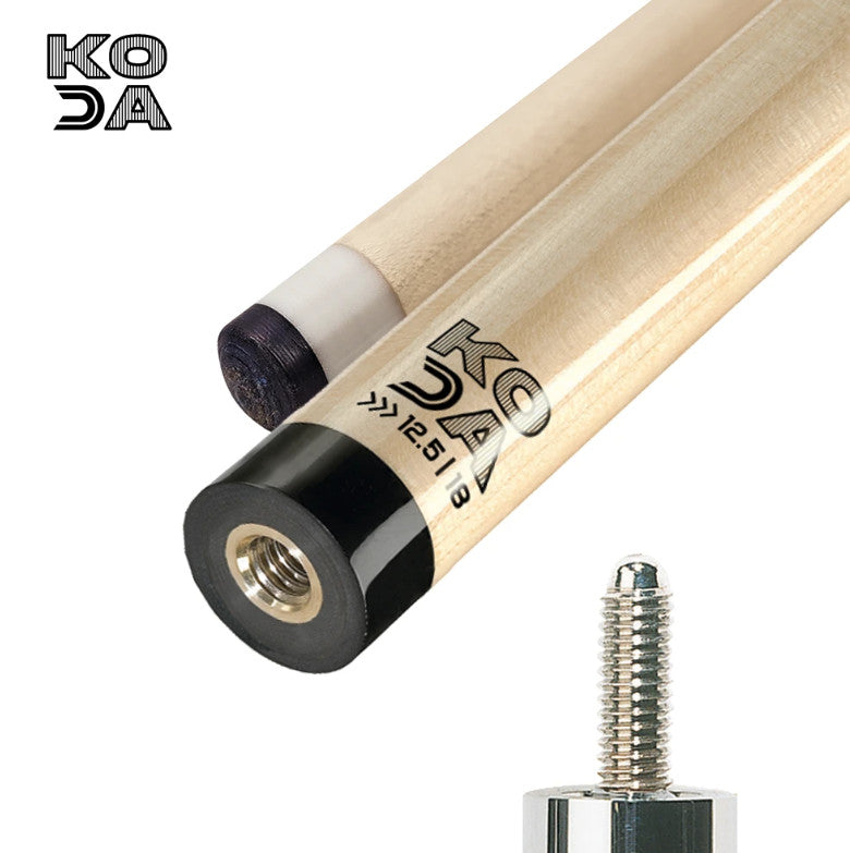 Koda Sports KDV20 Pool Cue 19oz Black Eightball Rose Graphic 12.5mm Tip