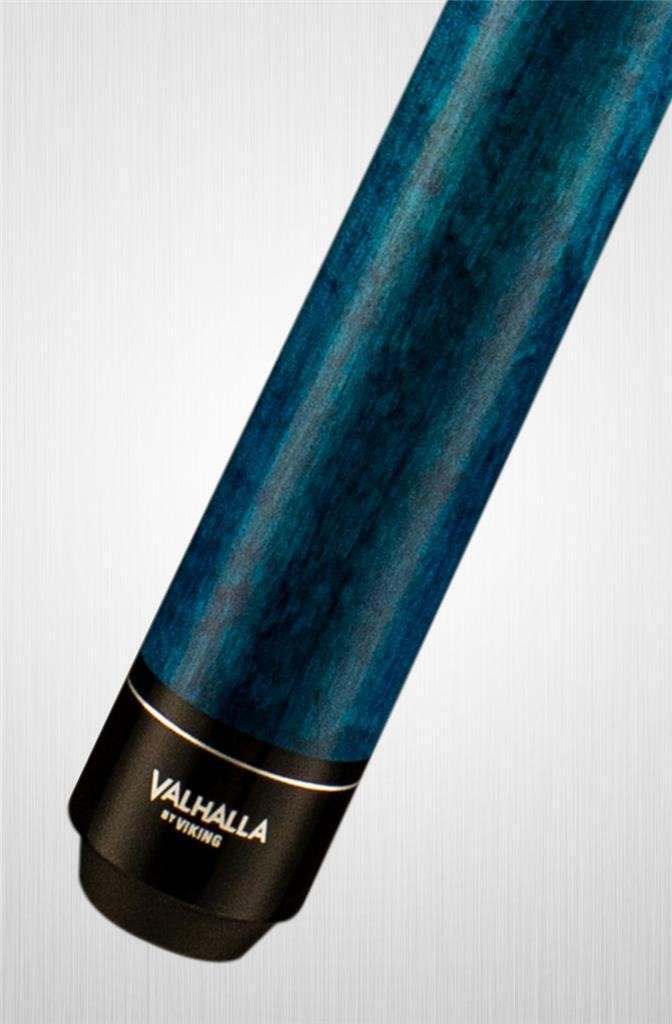 Valhalla VA113 Pool Cue, Blue Hard Rock Maple with Linen Wrap, 2-Piece