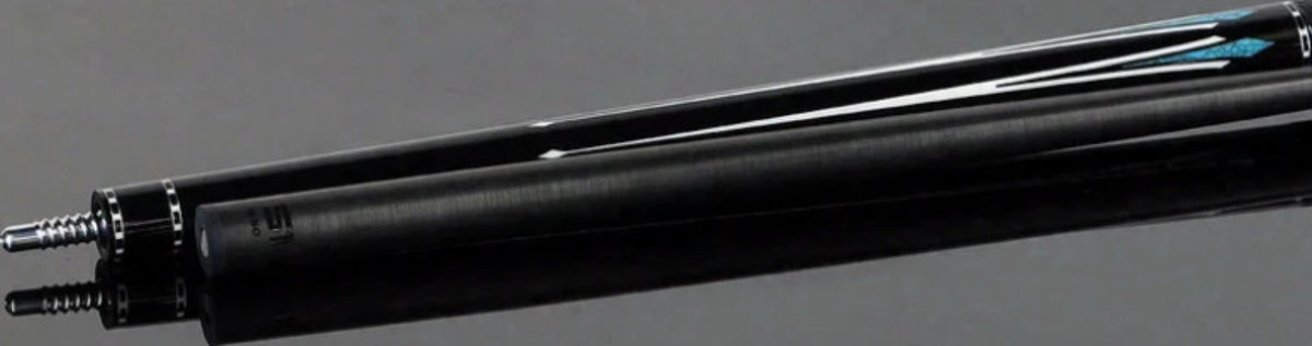 Triple Sixty Carnivale CN1 Pool Cue Ebony Turquoise Inlays Leather Wrap