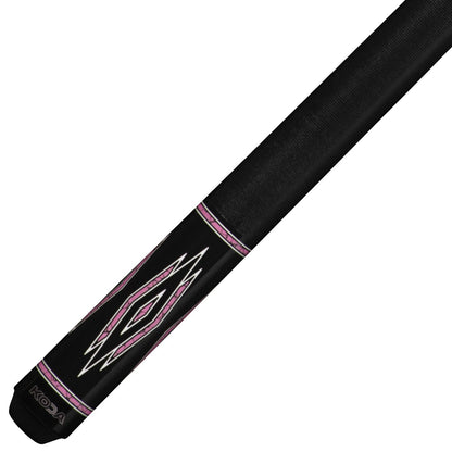K2 Pool Cue KL140 Gloss Black, Pink Marcota Points W/ K2 LD 12.5MM Shaft!