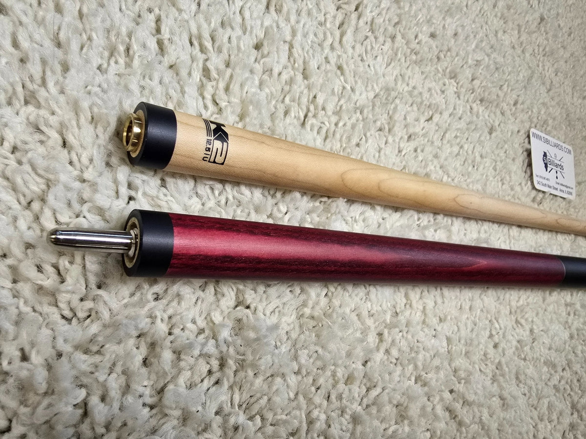 K2 KL119 Pool Cue Red Exotic Wood 12.5mm Low Deflection Shaft Billiards