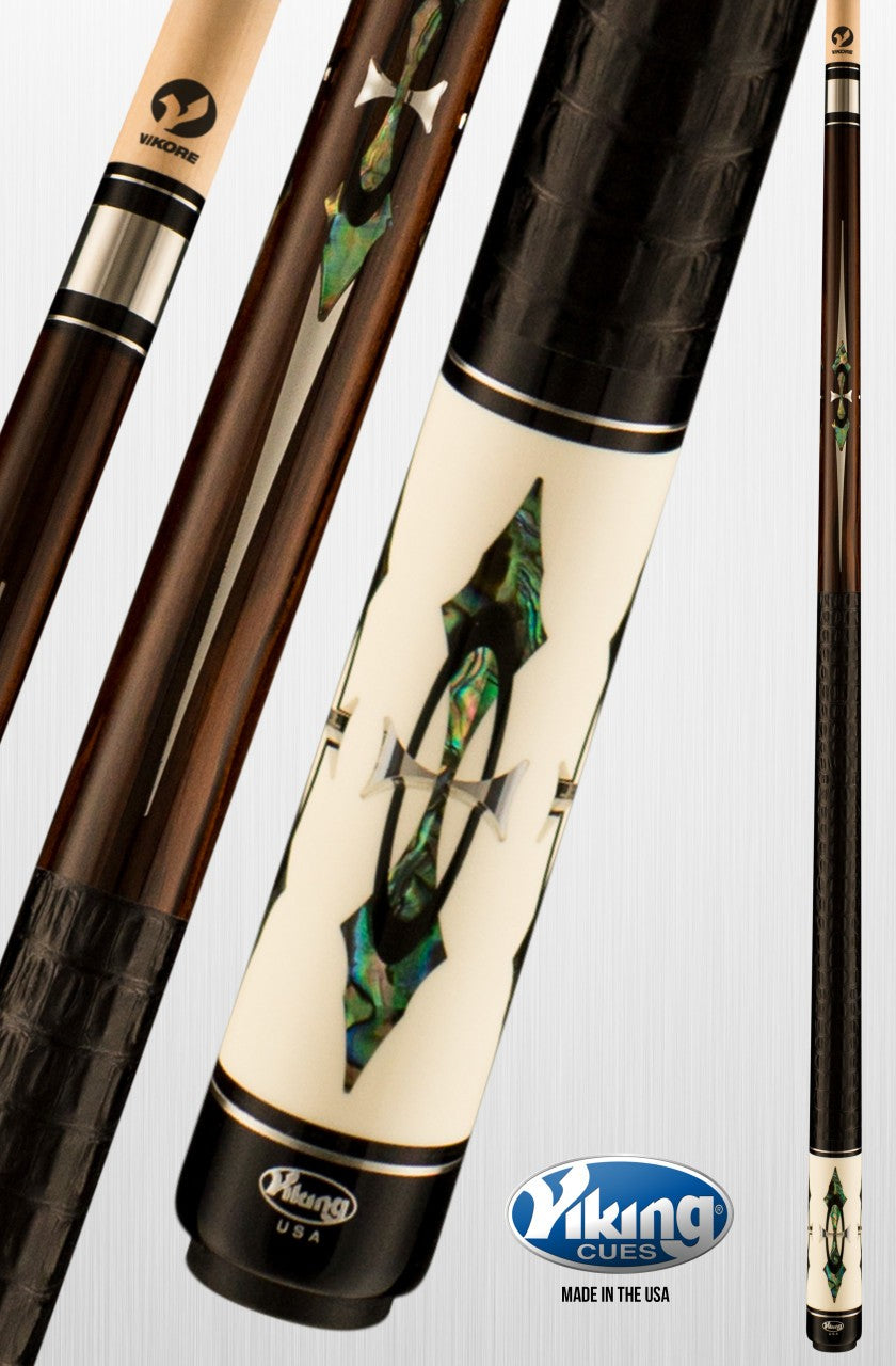 Viking Defender DF0800 Pool Cue, Leather Wrap, ViKORE Performance Shaft