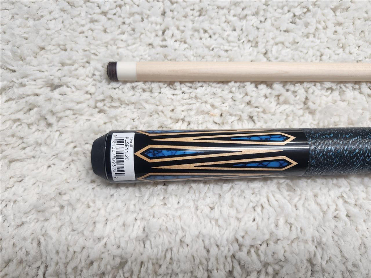 K2 Koda Sports KLSE11 Pool Cue, Low Deflection, Black and Turquoise