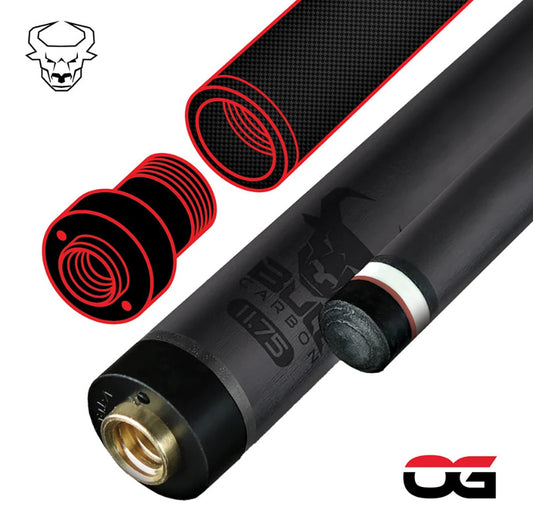 Bull Carbon OG 11.75mm Carbon Fiber Pool Cue Shaft with Kamui Soft Tip