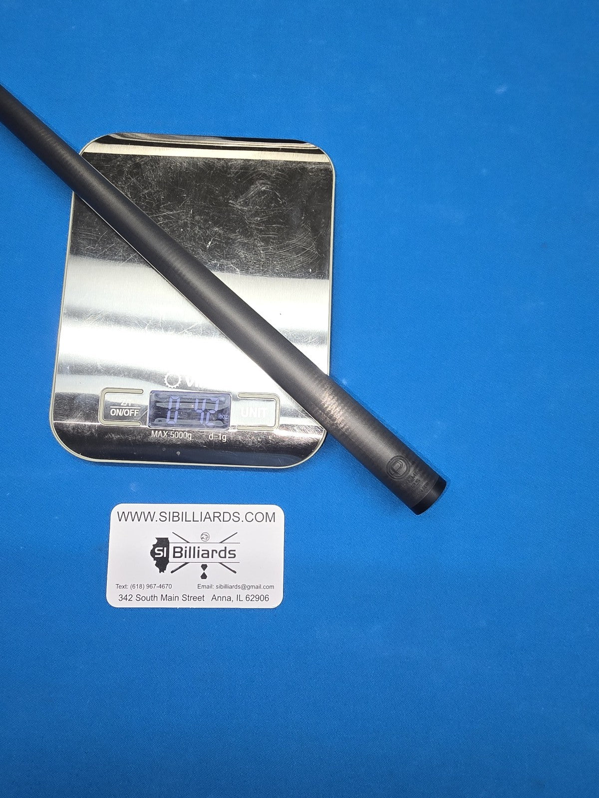 Michael Durbin Custom Pool Cue with 4 Shafts, Leather Wrap, Floating Points