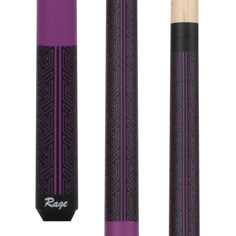 Rage RG117 Pool Cue, Pentagon Design, Wrapless Handle, 13mm Leather Tip