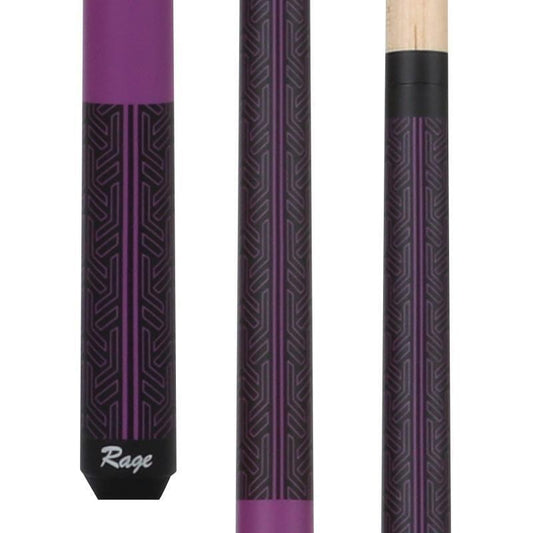 Rage RG117 Pool Cue, Pentagon Design, Wrapless Handle, 13mm Leather Tip
