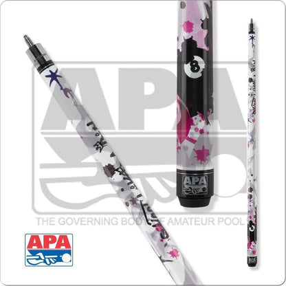 Action APA Shoot Like a Girl Pool Cue 19oz, 29 Inch Maple Shaft, 13mm Tip