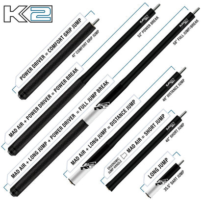 Koda Sports K2 6 IN 1 BREAK/JUMP CUE - Pink- Fast Shipping! New!!
