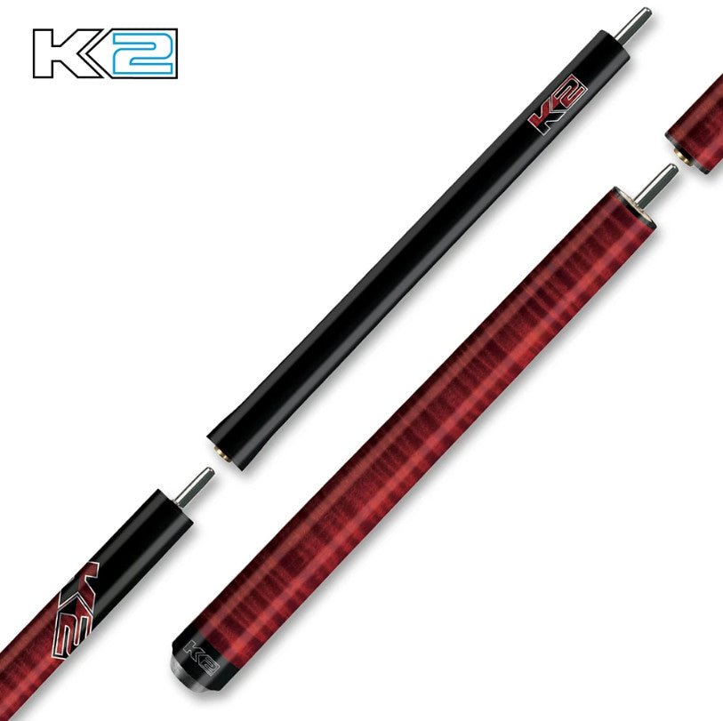 K2 KLJB2RD 6-N-1 Jump Break Red Curly Design - Fast Shipping - Performance Cue