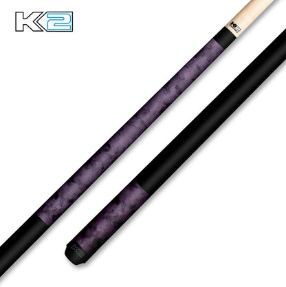 K2 Pool Cue Purple Smoke Matte 12.5mm Low Deflection Shaft for Precision Play