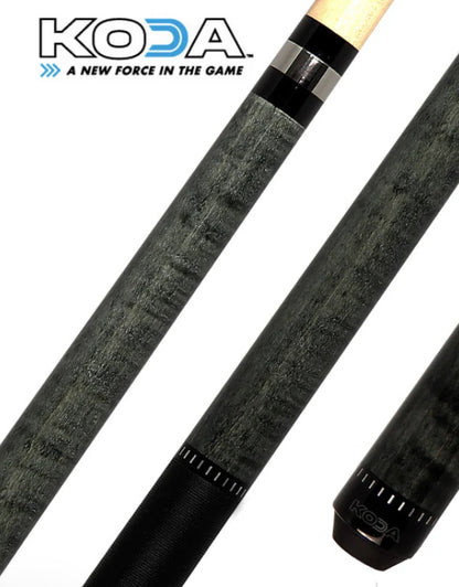 KODA Sports KD36 Pool Cue Grey Stained Maple Irish Linen Wrap 19oz 12.5mm Tip