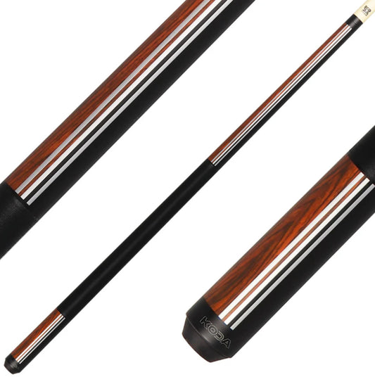 KODA KD29BC Pool Cue, Black and Bocote Split Design Graphic Stick