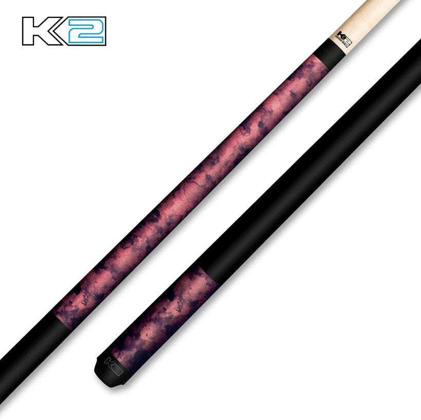 K2 Pool Cue Pink Smoke Matte 12.5mm Low Deflection Shaft for Precision Play