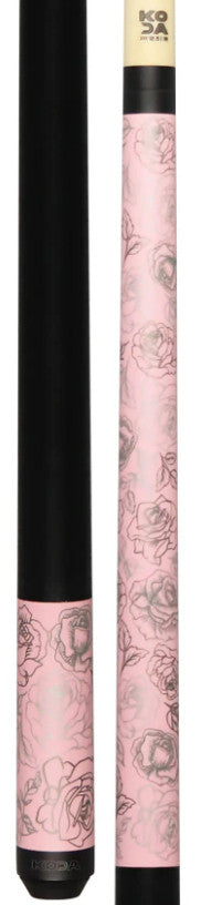 Koda KDV30PK Pool Cue | Pink Rose Graphic | 19oz | 12.5mm Shaft | New