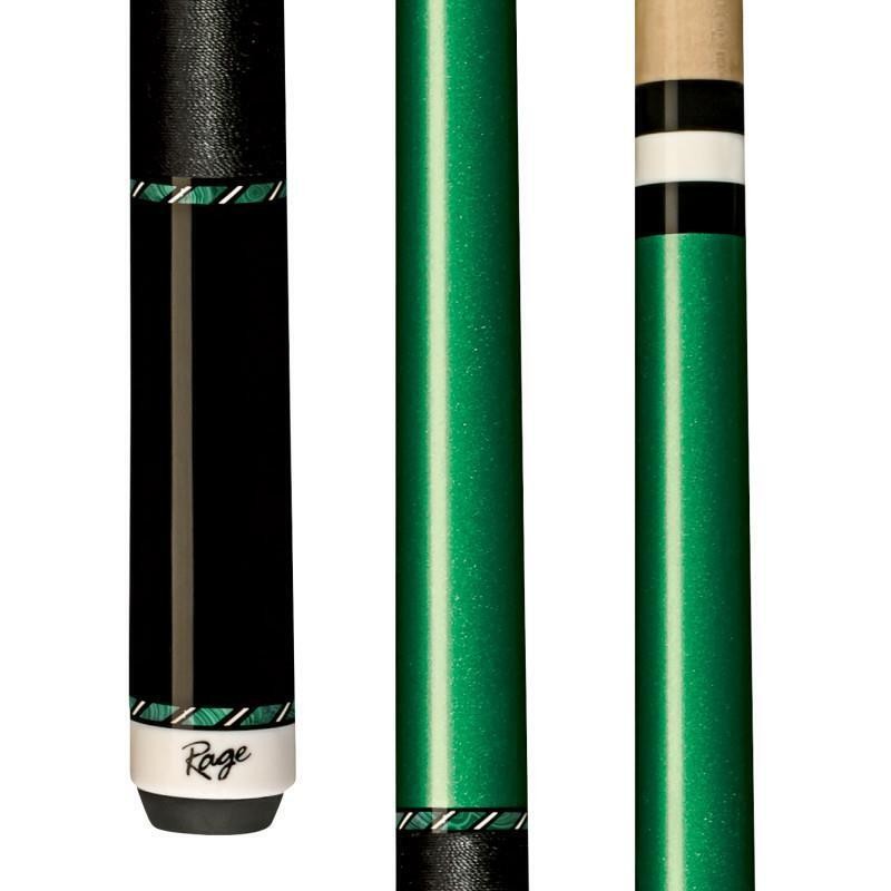 Rage RGC7 Lucky Metallic Green Pool Cue with Free Shipping and 13mm Tip