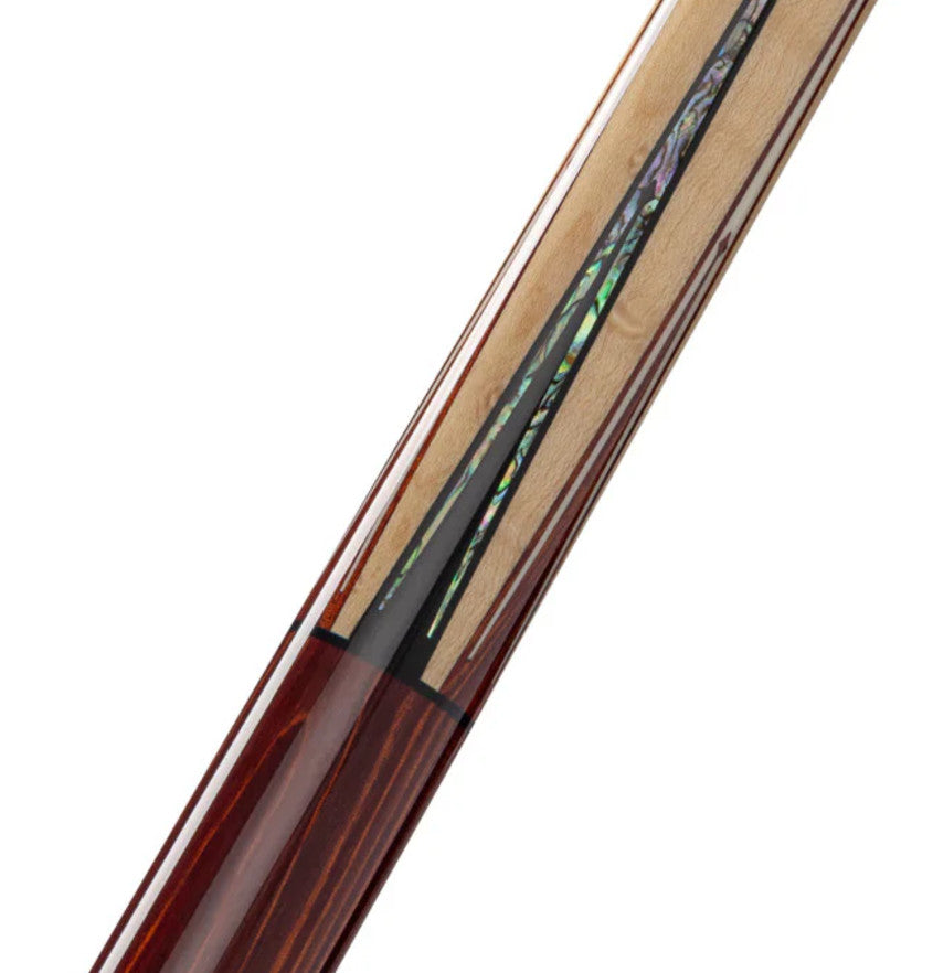Lucasi LZC63 Custom Pool Cue Birdseye Maple Pearl Inlays Uni-Loc Shaft