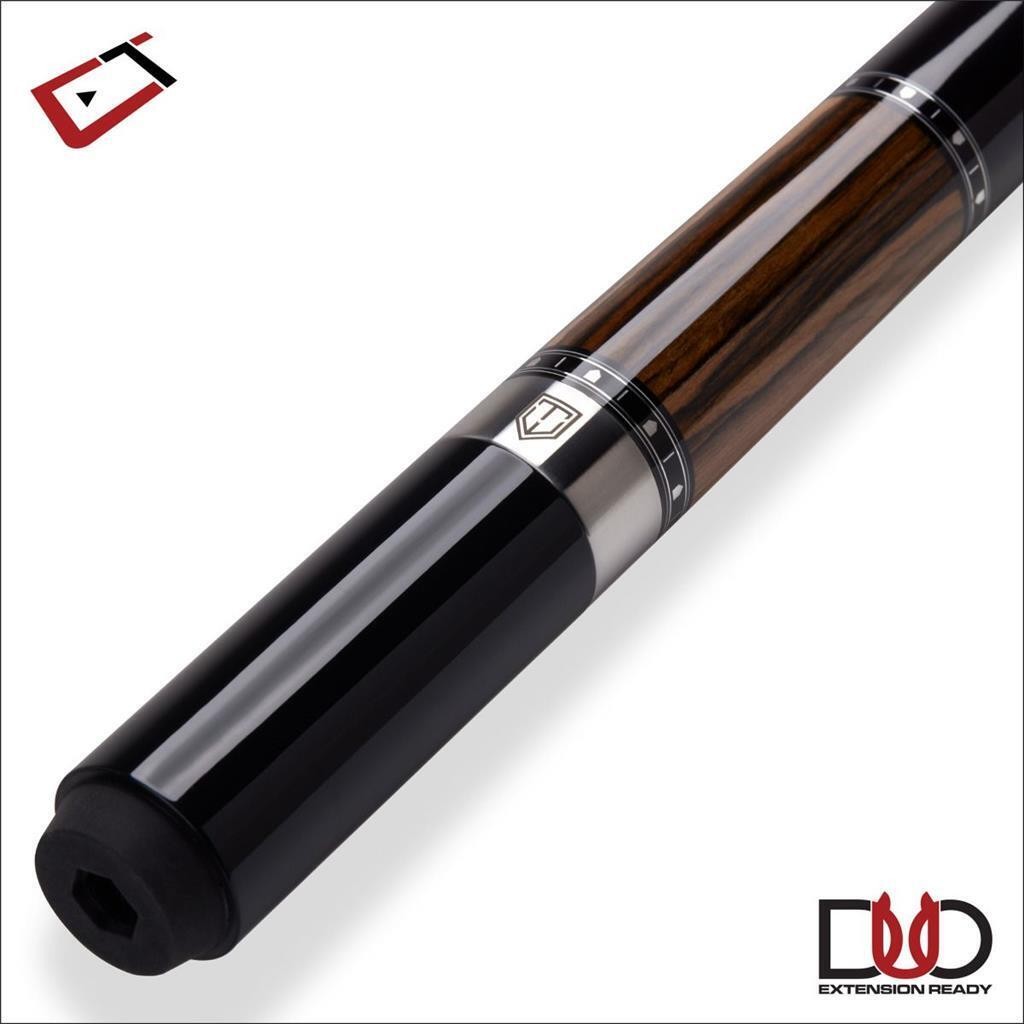 Cuetec Cynergy Truewood Ebony II Pool Cue 12.5mm Carbon Fiber Shaft No Wrap