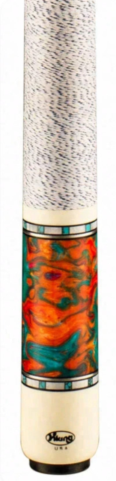 Viking Cues Twilight TW0308 Pool Cue, Vikore Shaft, Teal Birdseye Maple Cue