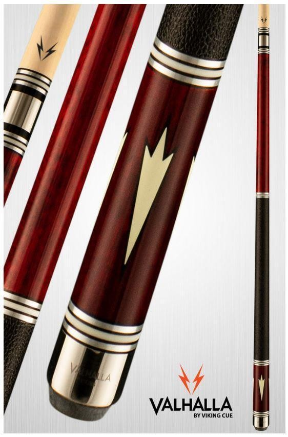 Valhalla VA902 Pool Cue Billiards Stick Red Stain Leather Wrap Lifetime
