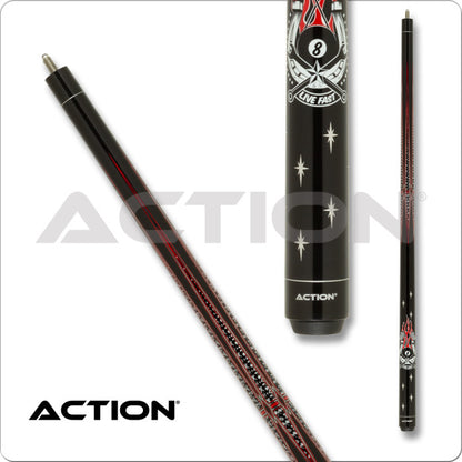 Action ACT165 Garage Pool Cue Billiard Stick with Bold Design and Performance