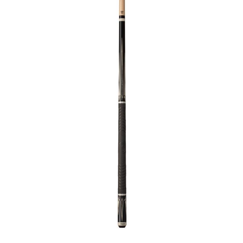 PureX HXT104 Pool Cue, 11.75mm Low Deflection Shaft, MZ Grip, Black Silver