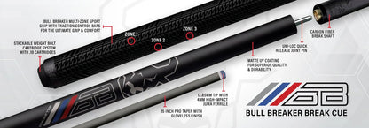 Bull Carbon Bull Breaker Carbon Fiber Break Cue - Sport Wrap!