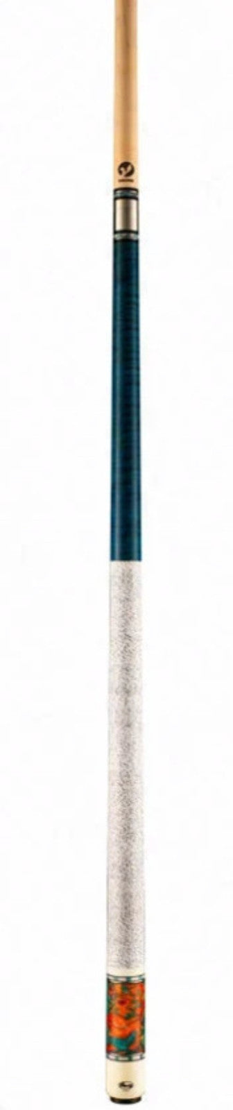 Viking Cues Twilight TW0308 Pool Cue, Vikore Shaft, Teal Birdseye Maple Cue