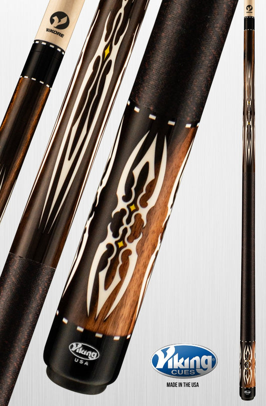 Viking Cues Motore MT0404 Pool Cue ViKORE Shaft Irish Linen Wrap Inlays