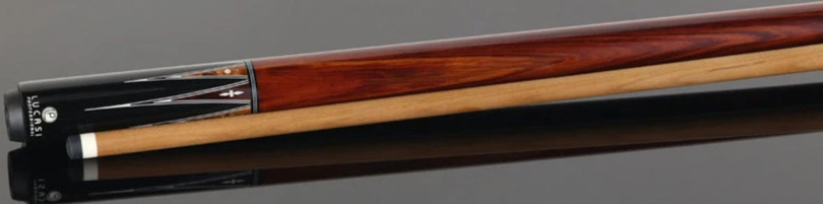 Lucasi Professional Pool Cue Butt Midnight Black Thuya Burl Radial Pin