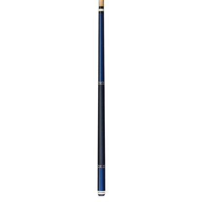 Players Brilliant Blue Wrapless Cue C602 with Lifetime Guarantee and Leather Tip
