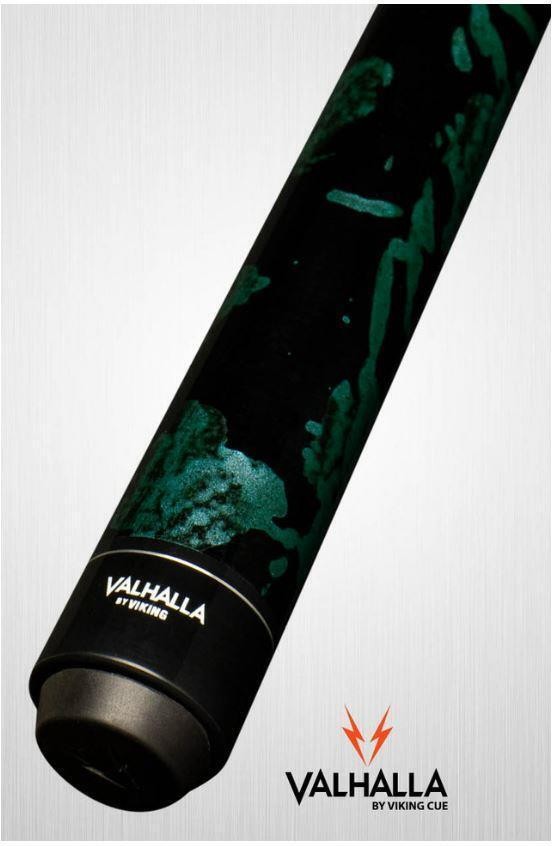 Viking Valhalla VA214 Hard Rock Maple Pool/Billiard Cue Black &amp; Teal Marble