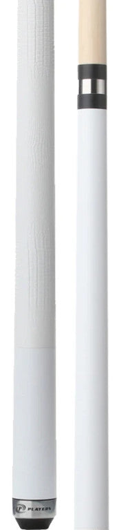 Players C707 Dandelion White Matte Cue with Embossed Leather Wrap