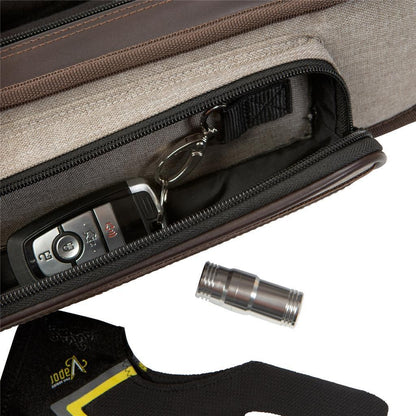 Lucasi DUO 2x4 Soft Pool Cue Case - Brown Leather, Free Shipping USA