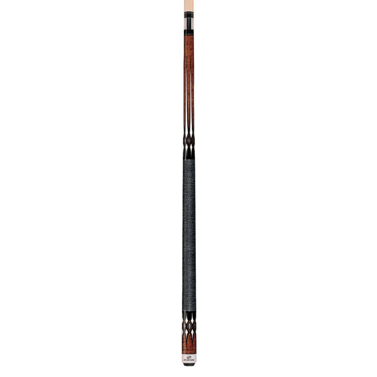 Players G2252 Antique Maple Curly &amp; Black Cue with Black/White Linen Wrap