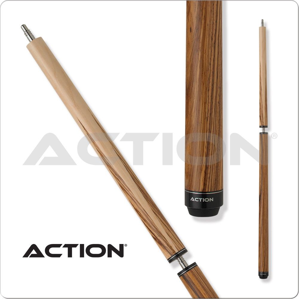 Action ACTBJZ Break Jump Cue, 13mm Phenolic Tip, Zebrawood, 29 Inch Shaft