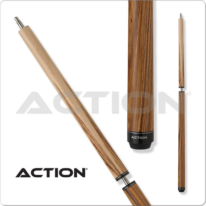 Action ACTBJZ Break Jump Cue, 13mm Phenolic Tip, Zebrawood, 29 Inch Shaft