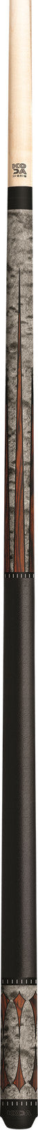 KODA Gray-Stained Maple with Cocobolo Points Graphic Pool Cue - KD49 19oz 13mm