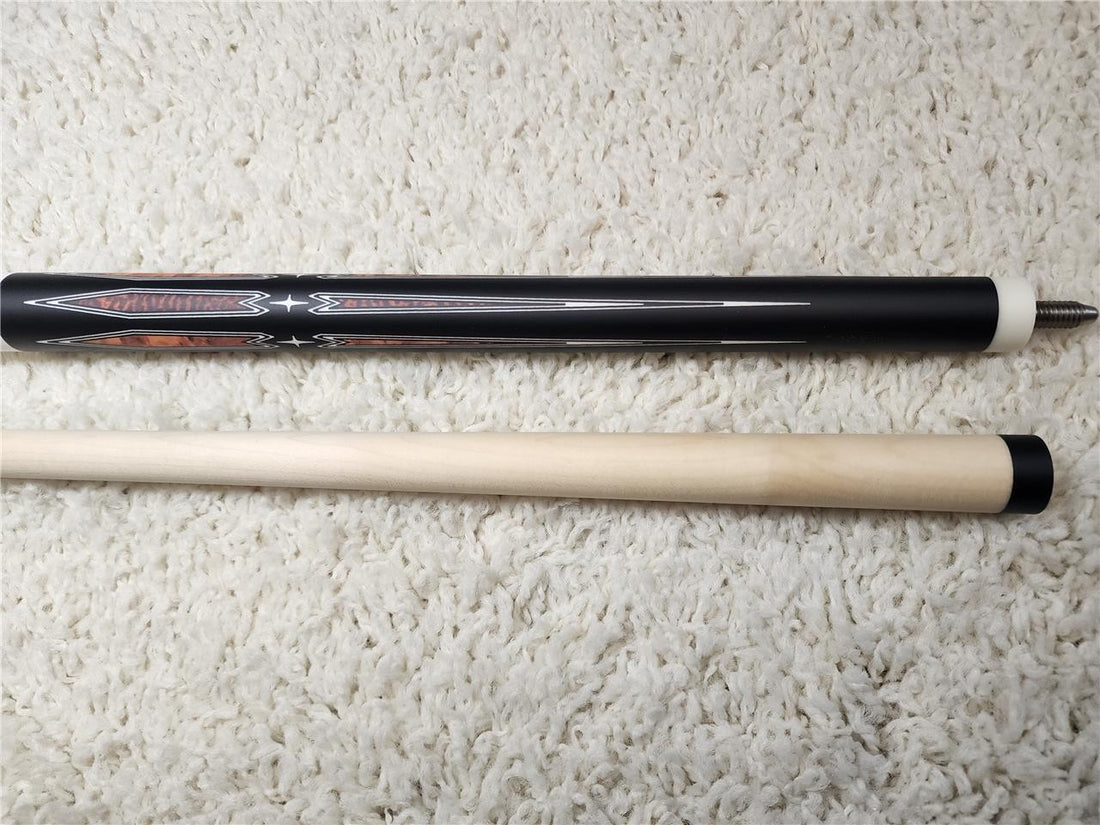 Players G4150 Matte Black Wrapless Pool Cue Stick, 12.75mm Tip, Maple