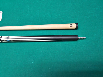 KODA Sports KD55 Pool Cue - Solid Ivory Overlay with Black and Abalone Points