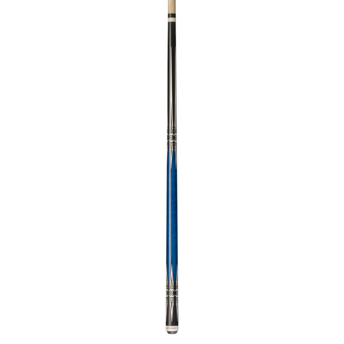 Players G4113 Black Blue Wrapless Pool Cue, Le Pro Tip, 15-Inch Taper