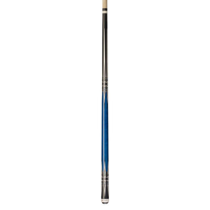 Players G4113 Black Blue Wrapless Pool Cue, Le Pro Tip, 15-Inch Taper