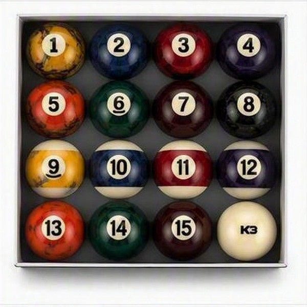 Koda KBBM Black Marble Lite Billiard Ball Set – Lifetime Guarantee For Home Use